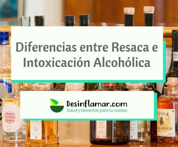 Diferencias entre resaca e intoxicacion por alcohol